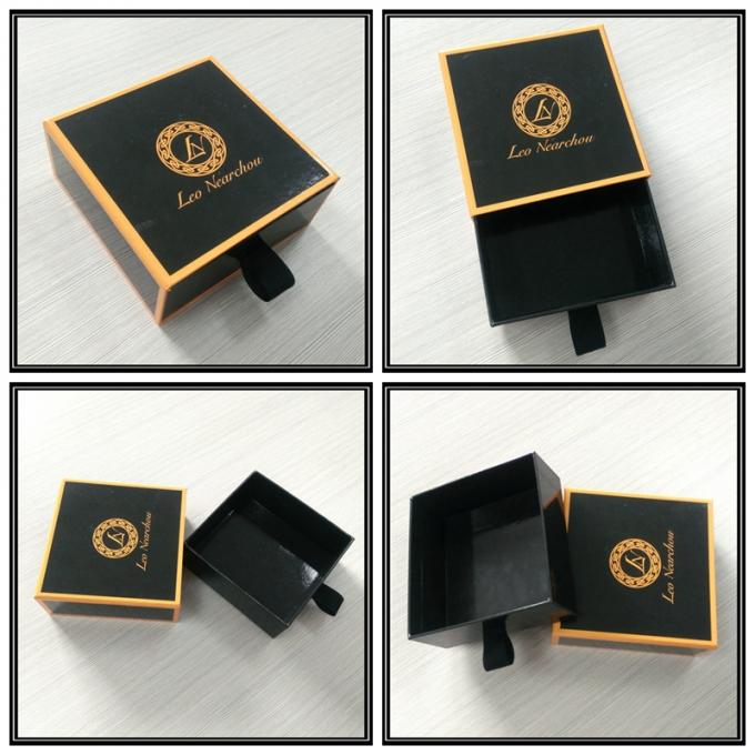 Gold Color Box Rim Paper Gift Box With Glossy Lamination Hot Stamping