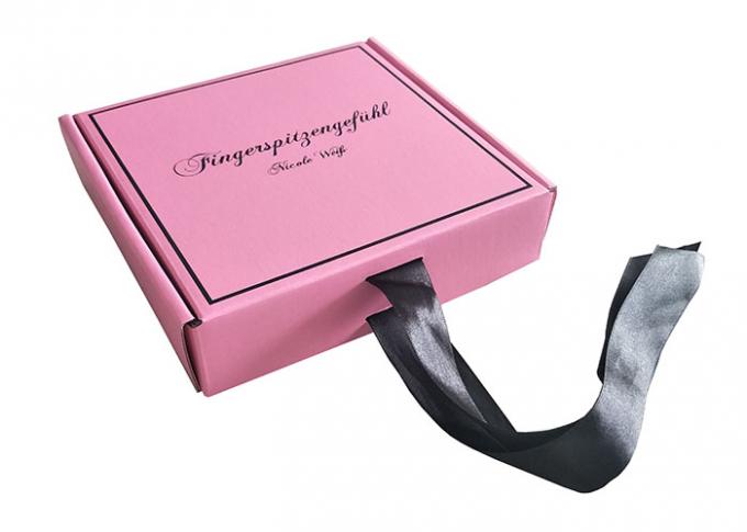 Pink and Marble Paper Gift Box Customized Printing , Embossed Logo Empty Gift Boxes