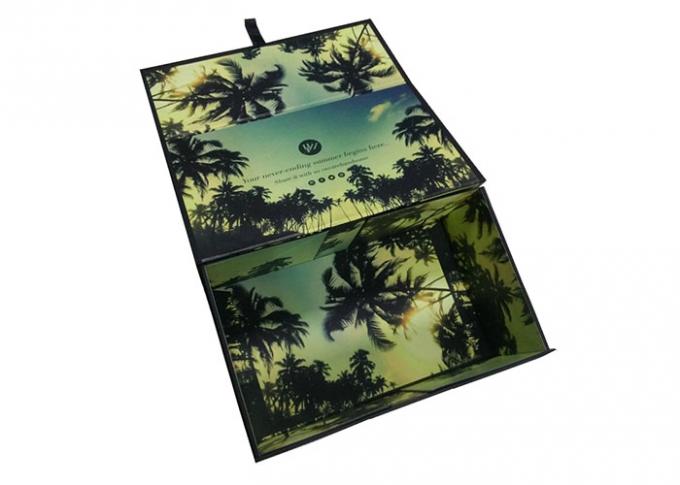 Landscape Pattern Printing Inner Folding Gift Boxes For Clothing Packaging
