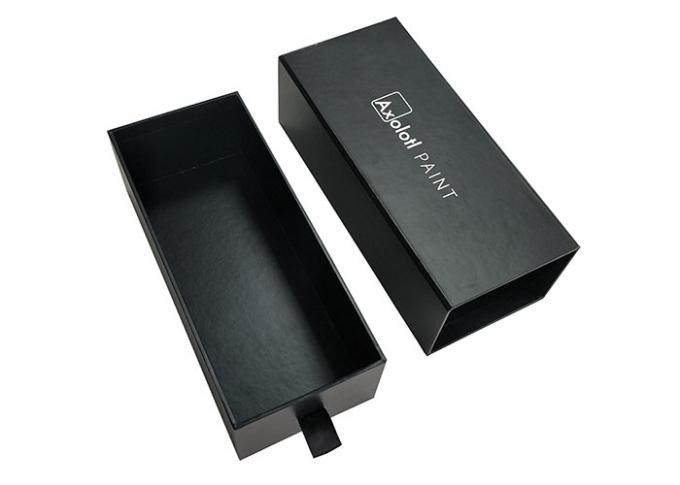 Black Lamination Paper Slide Box ,  Professional Printing Sliding Drawer Gift Boxes