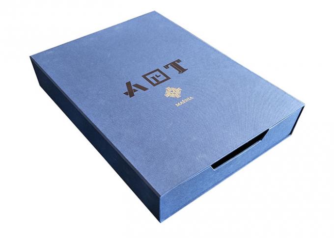 Light Blue Sliding Paper Box Accept Custom Recyclable Environment Friendly