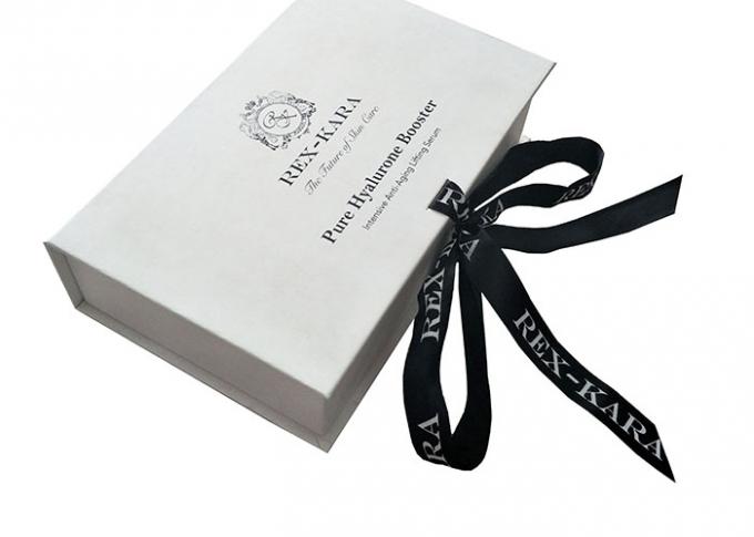 Perfume Book Shaped Jewelry Box Black Ribbon Closure Moisture Proof Covered