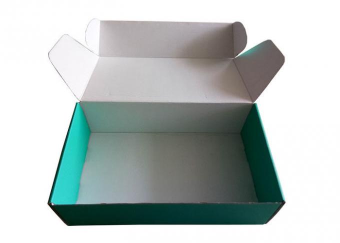 Print Blue Paper Gift Box Ribbon / Foam Insert For Shoes Packaging