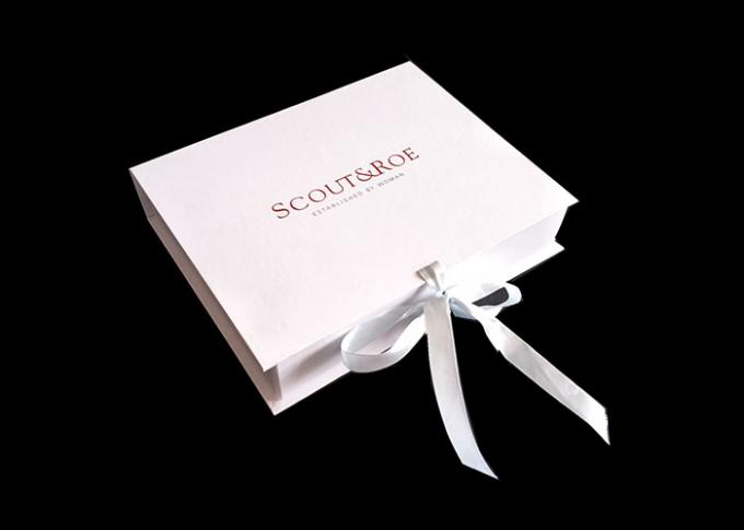 Rose Gold Logo Flat Folding Gift Boxes For T - Shirt Clothes Packaging