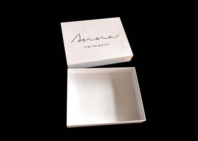 Swimwear Paper White Box Matt Lamination Customized Size With Lid