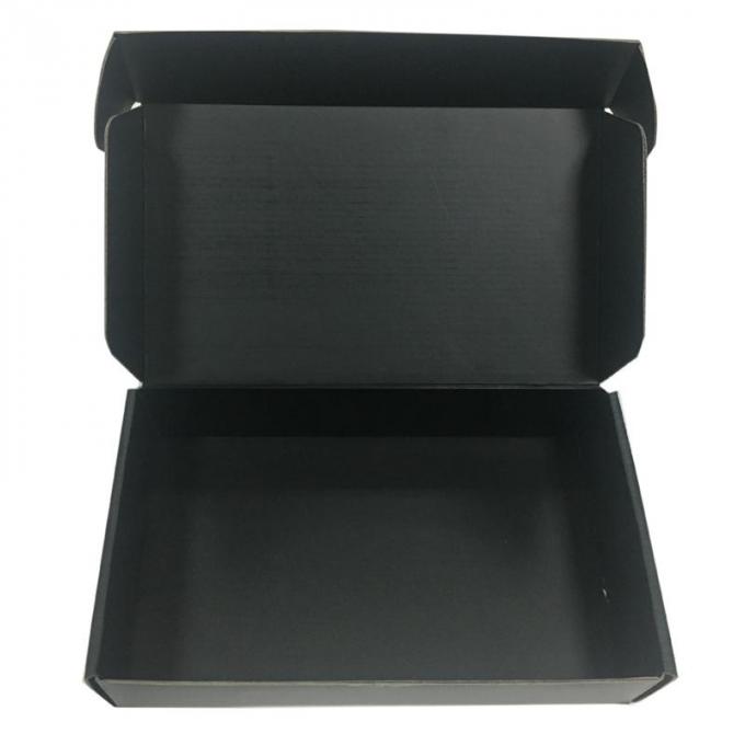 Rigid Teal Color Folding Gift Boxes Black Logo Flat Pack Without Lamination Surface