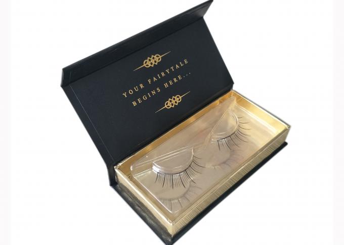 Small Size Eyelash Packaging Magnetic Closure Gift Box Various Design With Plastic Tray