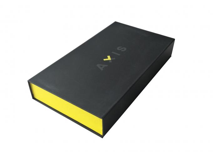 Matte Black Magnetic Book Shaped Box Electronic Packaging Matte Lamination Surface