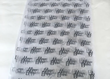China White Color Tissue Wrapping Paper Black Logo Printed Eco - Friendly Acid - free factory