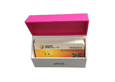 China Hot Stamping Magnet Gift Box Packaging Textured Surface With Pink Color factory