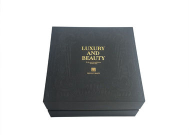 China Cosmetic Gift Present Boxes With Lids Cardboard Embossed Logo Make Up Packaging factory