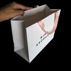 Holiday Xmas Fancy Handle Paper Shopping Bags , Custom Printed Paper Bags supplier