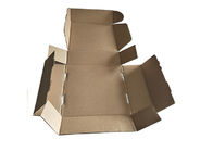 Cover Lamination Brown Paper Foldable Boxes , Collapsible Brown Square Gift Box supplier