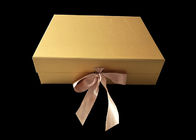 Golden Paper Folding Magnetic Packaging Gift Boxes Hard For Hair Wigs supplier