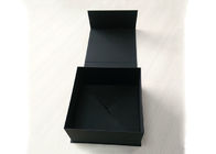 Custom Gold Stamping Logo Present Gift Box , Xmas Black Folding Carton Box supplier
