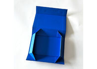 Pure Dark Blue Color Folding Gift Boxes For Clothes Apparel Packaging supplier