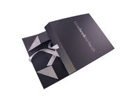 Book Shaped Foldable Cardboard Gift Boxes Custom Gold Foil Logo Ornament supplier