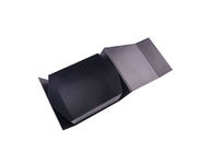 UV Logo Printed Paperboard Folding Gift Boxes , Black Gift Boxes With Lids supplier
