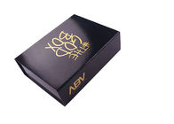Rectangle Paperboard Folding Gift Boxes With Black Photoresist And Hot Gold Logo supplier