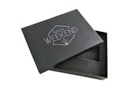 Matte Black Decorative Cosmetic Lid And Base Boxes With A Sponge Tray Inside supplier