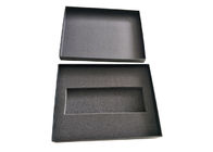 Matte Black Decorative Cosmetic Lid And Base Boxes With A Sponge Tray Inside supplier