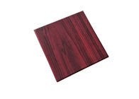 Deep Red Wood Color Lid And Base Boxes With Velvet Surface Inner 1200gsm Cardboard supplier