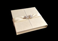 Golden Wedding Gift Packing Book Shaped Box With Ribbon Environmental ODM supplier