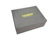 Grey 1200gsm Cardboard Book Shaped Box  Square Shape Jewelry Packaging Coated Paper supplier