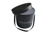 Black Pantone Color Round Flower Box , Round Gift Box Glossy Lamination Corses supplier