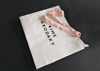 Foldable Custom Printed Bags , Boutique Shopping Bags With Ribbon Handle Luxury supplier