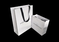 Jumbo Folding Black Ribbon Retail Shopping Bags , Carry Promotional Paper Bags supplier