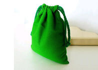 Small Size Custom Green Velvet Drawstring Bags Soft To Protect Jewelry supplier