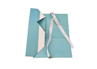Teal Light Blue Paper Decorative Cardboard Storage Boxes Ribbon Environmental supplier