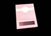 Pink Magnetic Closure Gift Card Box With Two Interlayers And A Clear Window supplier