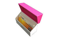 Hot Stamping Magnet Gift Box Packaging Textured Surface With Pink Color supplier