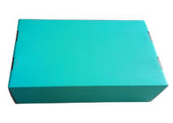 Print Blue Paper Gift Box Ribbon / Foam Insert For Shoes Packaging supplier