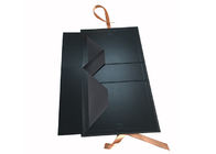 Black Color Folding Carton Box Rigid Paperboard Material For Wig Extension Packaging supplier