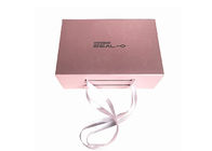 Embossing Logo Folding Gift Boxes Pink Color Rose For Clothing Packaging supplier