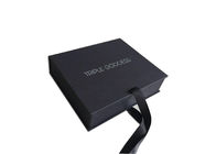 Personalized Logo Folding Gift Box Black Ribbon For Woman Address Packaing supplier