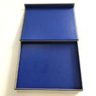 Gold Foil Packaging Book Shaped Box Matte Silver Logo  For Documents Magnetic Closure supplier