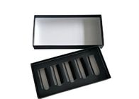 Matte Lamination Flat Pack Gift Boxes Black Cardboard Perfume Packaging With Insert supplier