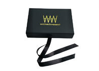 Bikini Swimwear Packaging Book Shaped Box Black Ribbon Magnet Closure ISO Approval supplier
