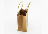 Brown Craft Paper Shopping Bags Printed Matte Lamination Surface For Jewelry Packaging supplier