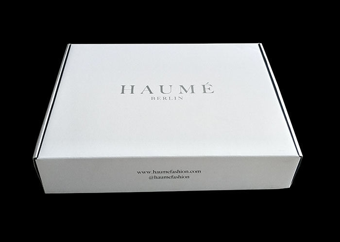 Recyclable Handmade Paper Gift Box White Printed Delicate UV Coating supplier