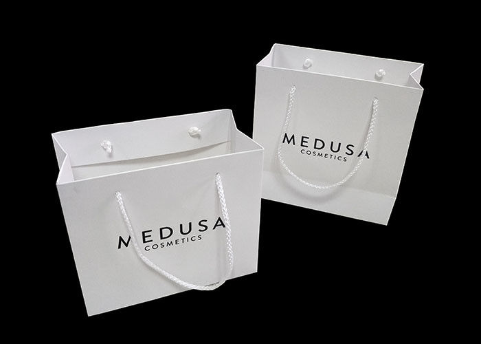 Foldable Paper Shopping Bags Custom Printed Retail Gift Flat Retail Sacks supplier