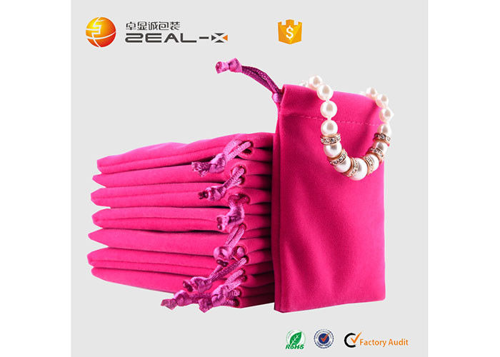 Delicate Necklace Packaging Velvet Drawstring Bags Jewelry Protection Popular supplier