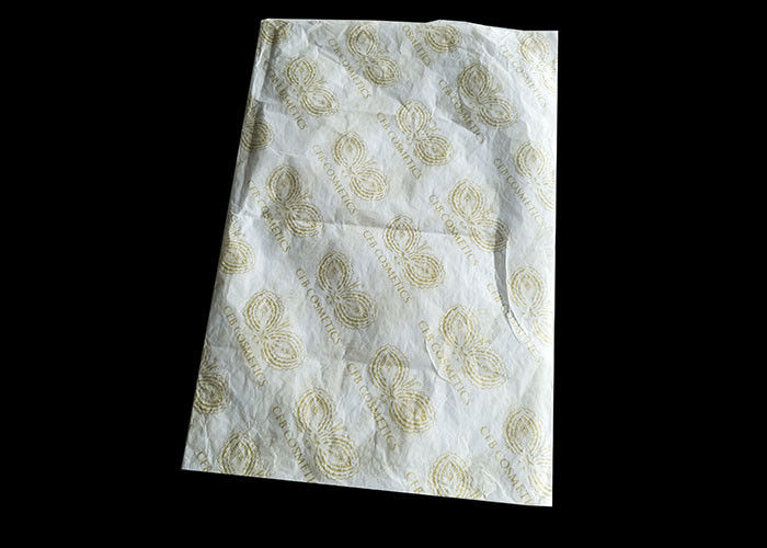 Golden Logo Garment Printed Gift Tissue Paper  Smooth White Color Customized supplier