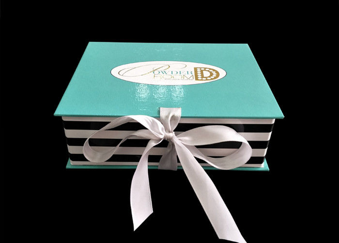 Glossy Printed Folding Gift Boxes Multiple Colors For Wig Packaging 26 * 22 * 6cm supplier