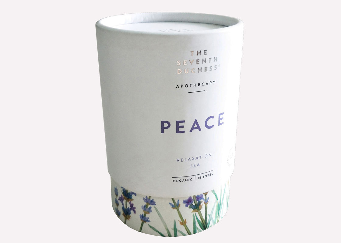 Eco - Friendly Round Paperboard Gift Boxes Customized Size For Tea Packaging supplier