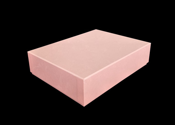 Elegant Pink Lid And Base Boxes , Customized Size Cardboard Gift Boxes For Album
